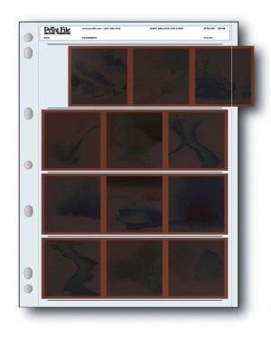 画像1: 120タイプネガケース/横3カット4段/25枚入り　（6x6）